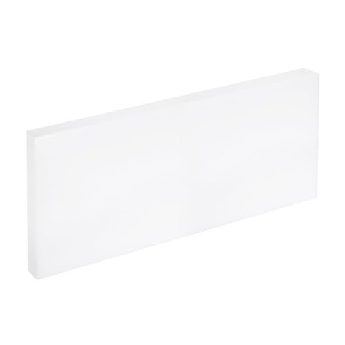 Image of MECCANIXITY HDPE Plastic Sheet 1 inch Thick, 10 inch x 24 inch High Density Polyethylene Plastic Blocks, HDPE Cutting Board for DIY, Home Floor Improvement, White