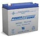 POWER SONIC PS-4100 Lead Acid Battery Rectangular 4V 10AH Rechargeable