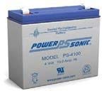 POWER SONIC PS-4100 Lead Acid Battery Rectangular 4V 10AH Rechargeable
