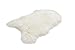 Cakla 100% pelle di pecora/agnello biologica; Morbida e soffice Ideale per il soggiorno, sotto il camino, in camera da letto; Un'aggiunta originale a qualsiasi interno; (Bianco Lungo, L: 100 - 110 cm)