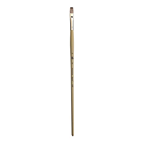 Princeton Artist Brush Co. Imperial Series 6600 - Synthetic Mongoose Paint Brush - Flat Size 10 Long Handle Paint Brush - Single Paint Brush For Acrylic And Oil Painting #TOP12