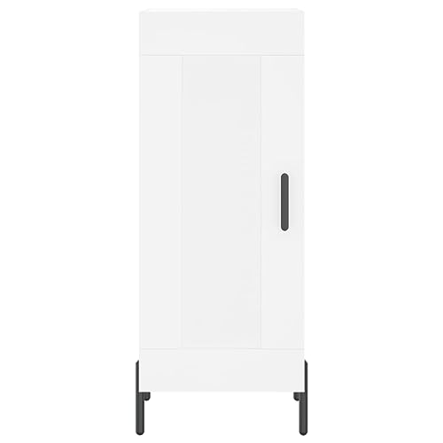 Gecheer Kitchen Cabinet Modern Kitchen Storage Cupboard Bathroom Living Room Kitchen Storage Unit White 34.5x34x180 cm Engineered Wood Type18 - Image 6