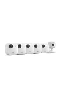 Blink Outdoor 2K+ and Mini 2K+ (newest model) — Wireless and plug-in 2K resolution smart security cameras, Sync Module Core included — 6 Cameras (White)