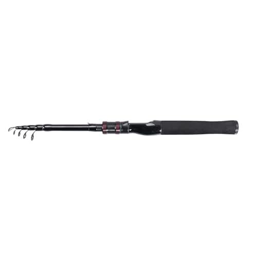 Telescopic Fishing Rod, Collapsible Fishing Rod Portable Spinning Pole for Saltwater and Freshwater, Carbon Fiber Lightweight and Compact Design (Full Extend 5.9 Feet)