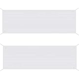 2 Pack Large Blank Banners, SUMERSHA 2 x 6 Feet Polyester Oxford Cloth White Banner with Hanging Rope for Wall Signs, DIY Painting, and Writing, Indoor Outdoor Display and Party Decoration
