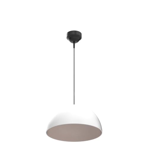 Image of Homesake Decorative Hanging Pendant Light with LED Bulb (Classy White, 12 Inches)