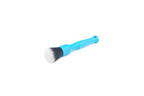 Detail Factory - Synthetic Detailing Brush - Ultra-Soft Bristles, Comfortable Grip and Scratch-Free Cleaning for Exterior, Interior, Emblems, Badges, and Instrument/Guage Panels. (Blue, Short)