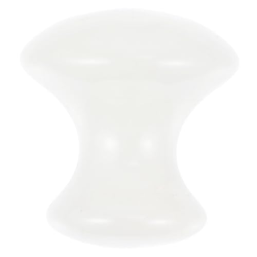 WEKAMOS Tablero de Masaje Gua Sha de Cristal Natural Forma Blanca para Rostro y Cuerpo Herramienta Raspado Estática Cuidado Fácil para Acupuntura y Relajación Spa