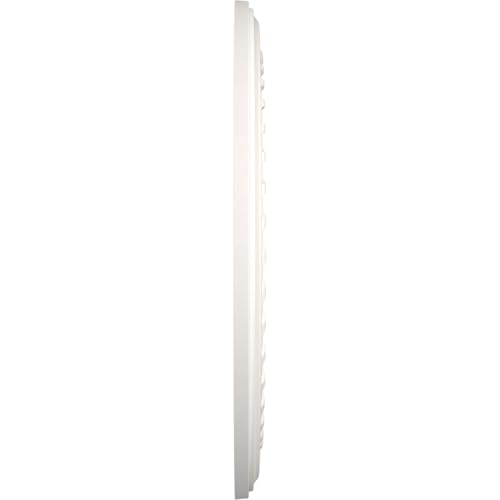 Image of Ekena Millwork CMP22COGBW Cole Thermoformed PVC Ceiling Medallion (Fits Canopies up to 6 inch), 22 inchOD x 3 1 /2 inchID x 1 inchP, UltraCover Satin Blossom White