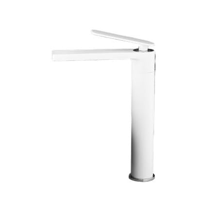 Robinet de lavabo Feng Shui en laiton massif gris mat pour vasque chic