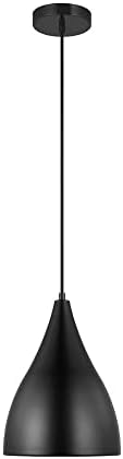 Generation Lighting 6545301-112 Oden Pendant, 1-Light 60 Watts, Midnight Black