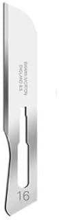 Swann-Morton #16 Sterile Surgical Blades, Stainless Steel [Individually Packed, Box of 100]