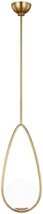 Generation Lighting-Aerin-1 Light Pendant-Burnished Brass Finish