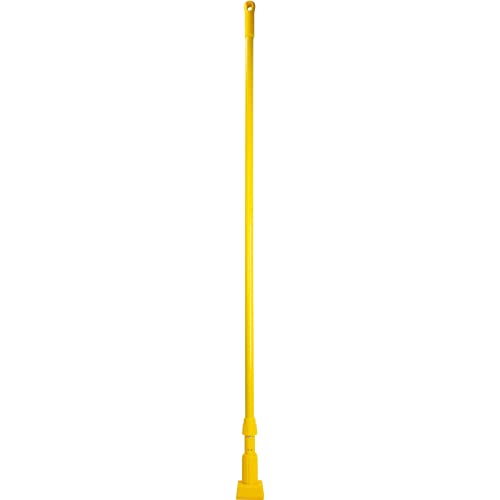Image of SPARTA 369475EC04 Fiberglass Mop Handle, Jaw Style Mop With Swivel Hang Up Cap For Cleaning, Commercial, Residential, 60 Inches, Yellow, (Pack of 12)
