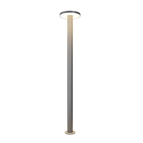 MAYTONI DECORATIVE LIGHTING Moderne Wegeleuchte LED, Außen, Pollerleuchte, Grau, Metall, Gartenbeleuchtung, IP65, inkl. LED-Modul 3000K, 1000 LM, 12 W