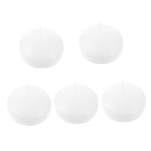QUMIIRITY 5pcs Unscented Floating Candles for Pool and Outdoor Gatherings Romantic Paraffin Wax Candles for Parties Weddings and Special Occasions