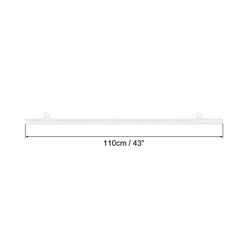 Image of MECCANIXITY PVC Poster Hanger Rail Poster Strip Bar 110cm /43inch Clear with Clips for Poster, Map, 4 Set