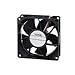 08025DA-12N-EU-02, DC Fans DC Fan, 80x80x25mm, 12VDC, 51.2CFM, 2.64W, 45dBA, 5000RPM, 0.42inH2O, Flange Mount, Ball Bearing, 4 Lead Wires, Tachometer, PWM