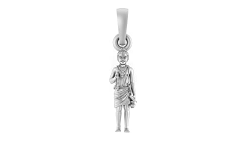 Pendentif Swaminarayan en argent 925 petit modèle cadeau spirituel pour homme et femme