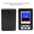 Counter, Professional Nuclear Radiation Detector with LCD Screen X β γ Rays Tester Radiating Dose, Science Lab Radiation Supplies (Black)