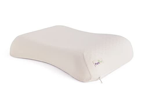Puretree Organic Contour Latex Pillow - Usda Certified Organic Latex With 100% Organic Cotton Cover (Low Loft) #TOP6