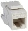Schneider Electric dc6kystuwt RJ45 Connector Cat6 UTP Keystone (White). 50 Pcs