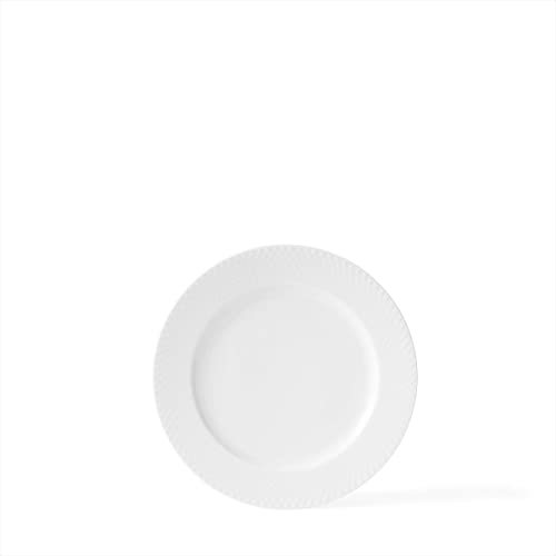 Lyngby Porcelæn Diner-Teller Ø27 cm Rhombe aus handgefertigtem Porzellan, Weiss Cover