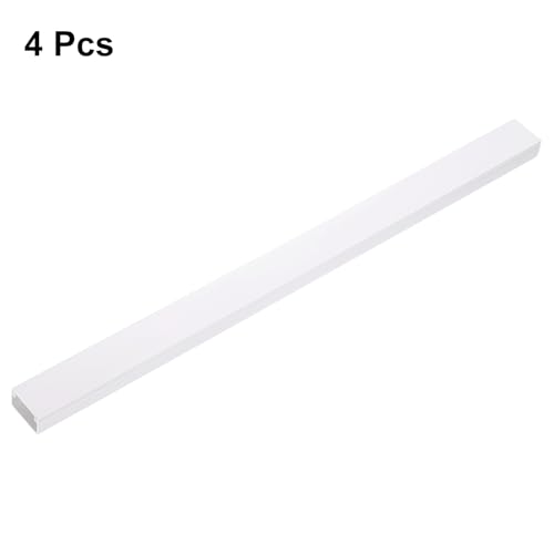 HARFINGTON 4 unidades cubierta para cables de pared 15 x 0,94 x 0,55 pulgadas (LxAxA) de PVC, cubierta autoadhesiva para cables, canalización para TV y gestión de cables (60 pulgadas de longitud total), color blanco miniatura 3