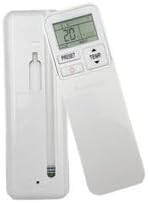 Front view of the remote control with buttons and display