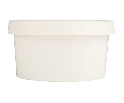 Image of [300 ml, 15 Count, White Disposable Bagasse Paper Container with Lid | Eco-Friendly Bowl /Tub for Picnic, Travel, Food Truck | Ideal for Both Hot & Cold Food