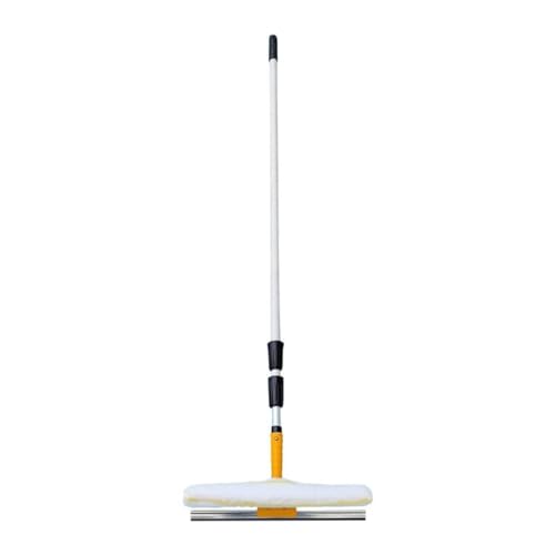 Connecticut Solar - Solar Panel/Glass/Window Cleaning Brush and Kit with 2 in 1 Microfiber Washing Brush and Rubber Wiper Brush - 4 Meter fed Telescopic Pole (4 Meter)