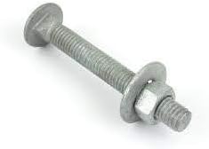 1/4-20 x 1 Hot Dipped Galvanized Carriage Bolt w/Nuts & Flat Washers, Grade A, Full Thread, Quantity 100 - by Fastener Depot, LLC
