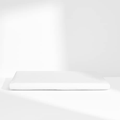 Snooze Project Perkal Spannbettlaken 200 x 200 cm - Weiß - Bettwäsche aus 100% Bio-Baumwolle & klimaneutral - 200x200 - Made in Portugal Cover