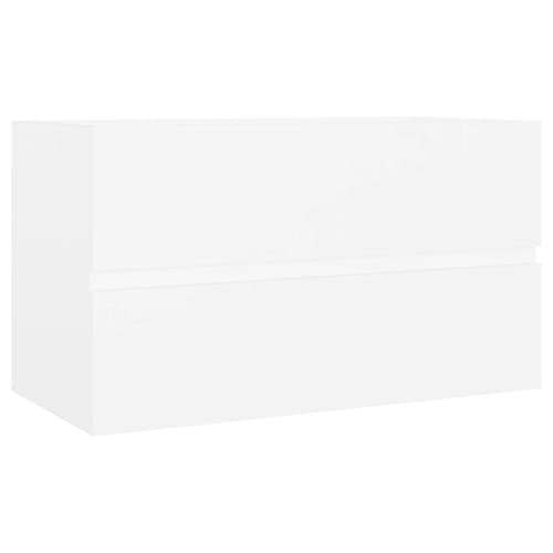Solivagant Mueble de Lavabo Madera de ingeniería Blanco 80x38,5x45 cm,Blanco,17.85kg
