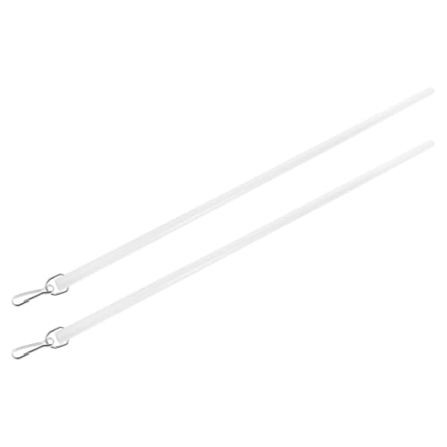 JOINPAYA Varilla de Cortina Acrílica Transparente 2 Piezas 43 CM Gancho para Persianas Verticales Repuesto para Control Preciso en Ventanas