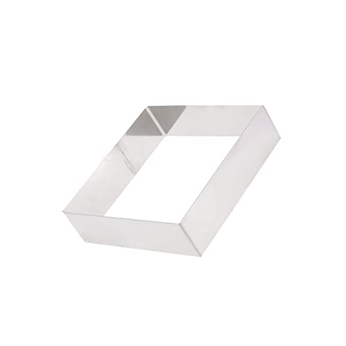 AUTSUPPL Square Stainless Steel Mousse Ring Cutter Baking Tool for Cake Pastry and Cookie Moulding Reusable for DIY Cooking and Baking Projects