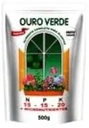 Ouro Verde Fertilizante para plantas com micronutrientes 500gr