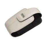  BlackBerry 8800 Funda giratoria de Piel de Cordero, Blanco Perla