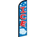 Ice Windless Banner - Premium Polyester Windless Banner Super Swooper Feather Flag