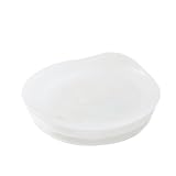 Porta Via Reusable Coffee Cup Silicone Lid – Fits Most Tumbler, Water Bottle, & Ceramic Coffee Mug Between 3⅜”-3⅝” – Dishwasher-Safe Travel Mug Lid keeps your beverage in your mug (Large - Clear)