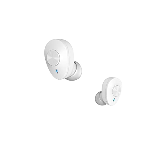 Hama "Freedom Buddy Ecouteurs Bluetooth® sans Fil USB C - Technologie Bass Boost, 16H d'Autonomie, Touche Multifonctions, Assistants Vocaux Siri & Google - Blanc