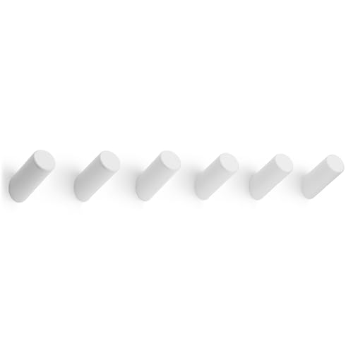 LARHN Ganchos de Pared Blancos (6 uds.)