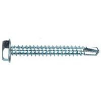 Hillman 12-14 in. x 2 in. L Hex Hex Washer Head Zinc-Plated Steel Sheet Metal Screws 100 pk