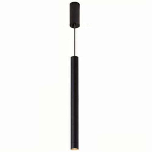 Lustre suspension cylindre noir haut de gamme pour intérieur raffiné
