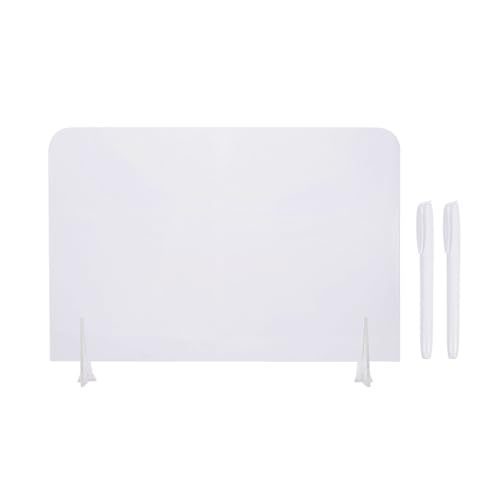 VALICLUD Tablero de Notas Acrílico Transparente Grande 2 Bolígrafos Blancos, Pizarra de Escritura Borrable Multifunción para Estudiantes y Oficina, Tablero Portátil para Mensajes