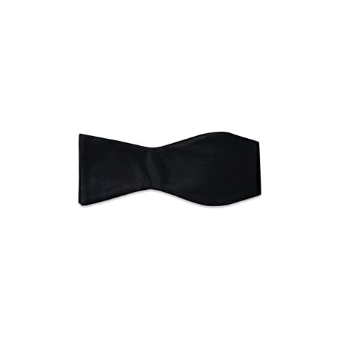 The Savile Row Company London Black Self Bow Silk Tie Cover