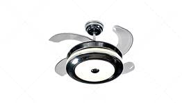 Avant BO-4 Lighting Ceiling Fan with Light Luxury Modern Fan with Remote Noiseless Retractable Chandelier Fan with Anti dust blades || Black