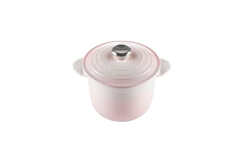 Garnek do ryżu z emaliowanego żeliwa i kamionkowa wewnętrzna pokrywa Le Creuset, 18 cm, 2 litry, Shell Pink, 41110187770460