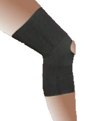 Alpha Medical Slip On Open Patella Elastic Support Knee Brace - Knee Stabilizer Support Compression Knee Pain Relief Small Black