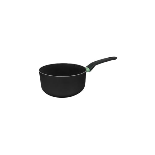 Fackelmann 688139 Kochtopf für alle Herdarten, 16 cm, Antihaftbeschichtung, Keramikbeschichtung, PFAS-frei, Induktion, Aluminium, Schwarz, Grün, 16 cm